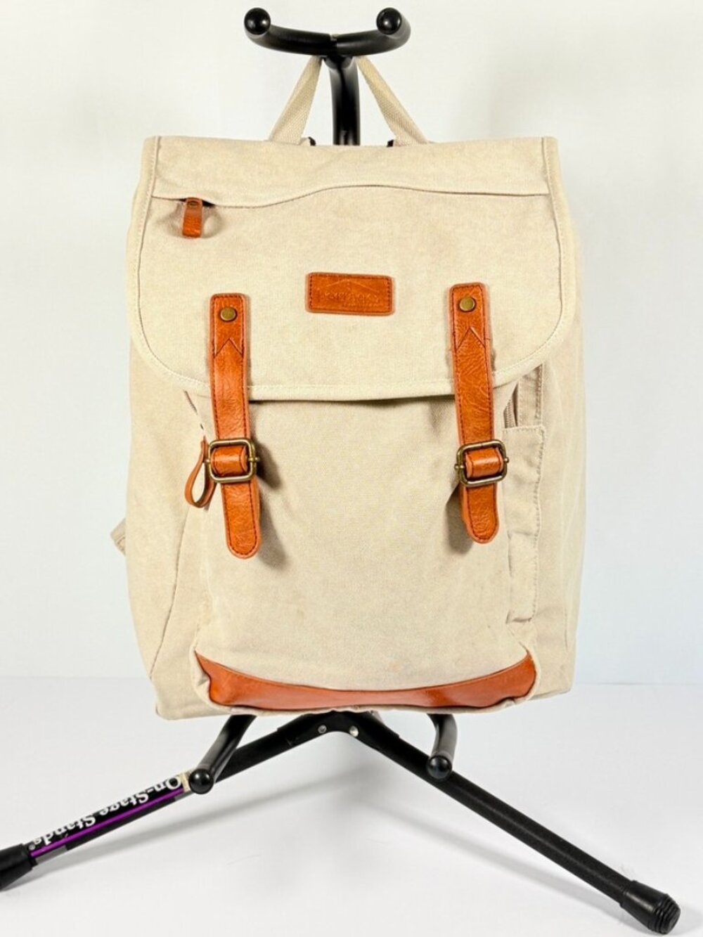 Portage Travel Gear Canvas & Leather Backpack